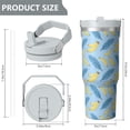 thumbnail image 4 of Modern 30oz Handheld Travel Tumbler with Handle – Double Wall Stainless Steel Insulated Cup, Flip Straw Lid, Leak-Proof & BPA-Free for Hot and Cold Drinks – Durable Coffee & Juice Mug White, 4 of 7
