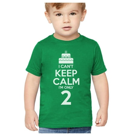 

Tstars Boys Unisex 2nd Birthday Gift Shirt Birthday Gift for 2 Year Old I Can t Keep Calm I m Two Birthday Shirts for Baby Boy Birthday Cake Tee Birthday Party B Day Children Cute Toddler Kids T Shirt