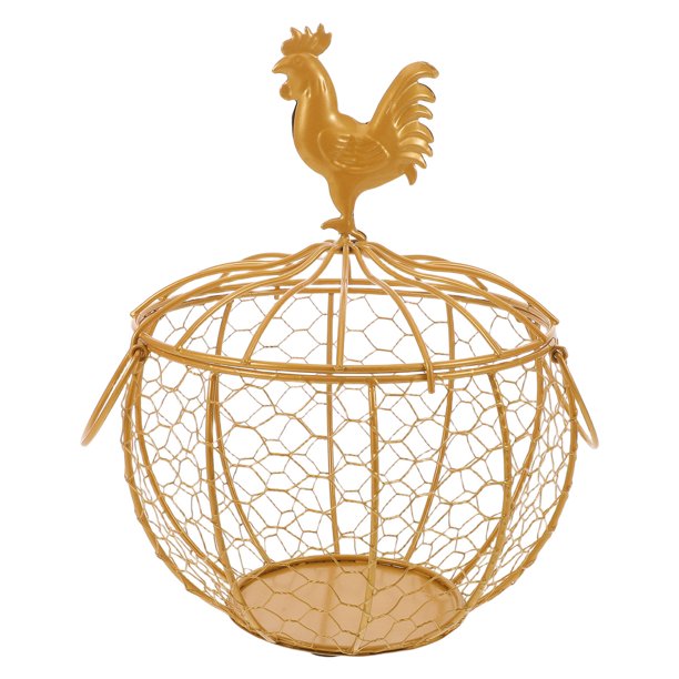 unbranded Cesta De Metal Decorativa Para Huevos Almacenamiento De Y Organización En Encimera