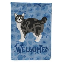 Carolines Treasures CK4918GF Manx 1 Cat Welcome Flag Garden Size Small multicolor