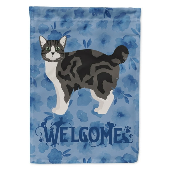Carolines Treasures CK4918GF Manx 1 Cat Welcome Flag Garden Size Small multicolor