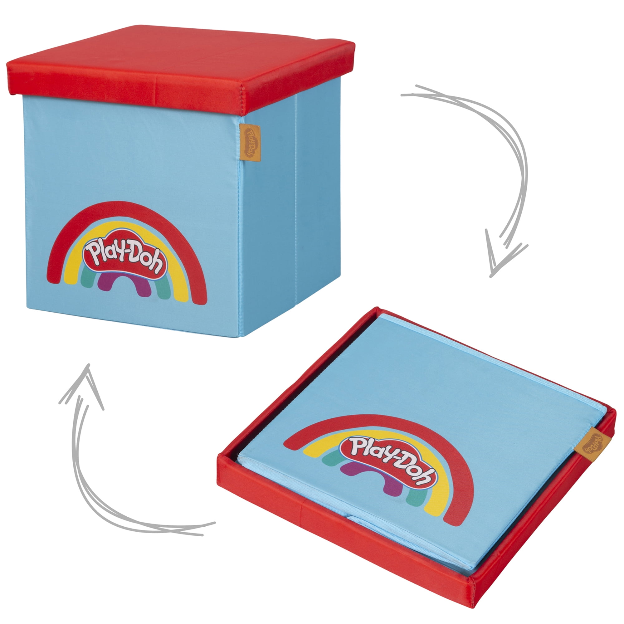 Play-Doh: Creative Craft Table - All-In-1 Art Station, Wooden Desk & Ottoman, Storage Boxes, (6) 1oz Play-Doh, Apron & Tools, 3D Silicone Mat, Kids 3+