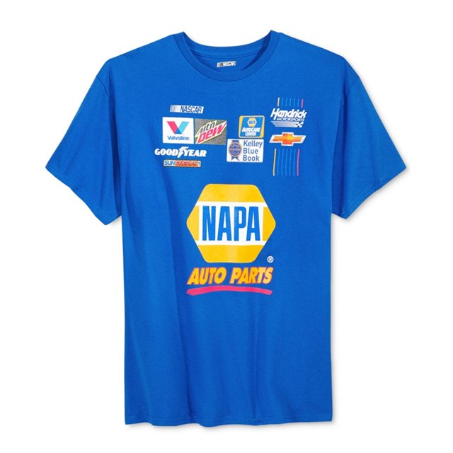 Chequered Flag Sports Chase Elliot - Camiseta gráfica para hombre, color azul, grande Checkered Flag Sports Camiseta gráfica