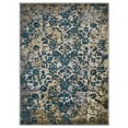 thumbnail image 2 of RUGSOTIC CARPETS MACHINE MADE HEATSET POLYPROPYLENE AREA RUGS - 6'7''x9', Rectangle, Silver Blue, Abstract Modern Design, High Pile Machine Made Area Rugs for Living Room, Bed Room (MX0011), 2 of 5