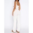 thumbnail image 6 of Cenuakty Women Casual Pants Set Vintage Ribbed Solid Color Sleeveless Pants 2 Piece Outfits Loungewear, 6 of 6