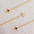 thumbnail image 5 of Simple Gold Star Pendant Necklaces for Women Sparkly Rhinestone Birthstone Lucky Four-point Stars Dangle Necklaces Prom Fashion Birthday Jewelry Gift, 5 of 7