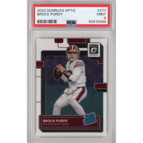 Graded 2022 Panini Donruss Optic Brock Purdy #277 Rookie RC Football Card PSA 9 Mint