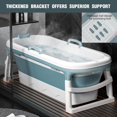 thumbnail image 3 of Reykilor 54" Foldable Bathtub with 3 Lids & Handles for Adult, Portable Soaking Bath Tub Large Freestanding SPA Tub Ideal for Hot Bath Ice Bath, 3 of 6