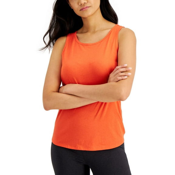 Ideology Womens Activewear Tie-Back Tank Top;Medium