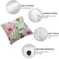 thumbnail image 4 of Nawypu  Watercolor Poppy Flower Pillow Covers - Pink Floral Throw Pillow Cases  2pcs Floral Pillowcases Set of 2 Green Plants Leaves Blossom Cushion Covers for Home Outdoor 20x20in, 4 of 6