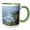 Green/White, variant on 3drose, California, Point Reyes National Seashore, Point Reyes Beach, 11oz Two-tone Green Mug