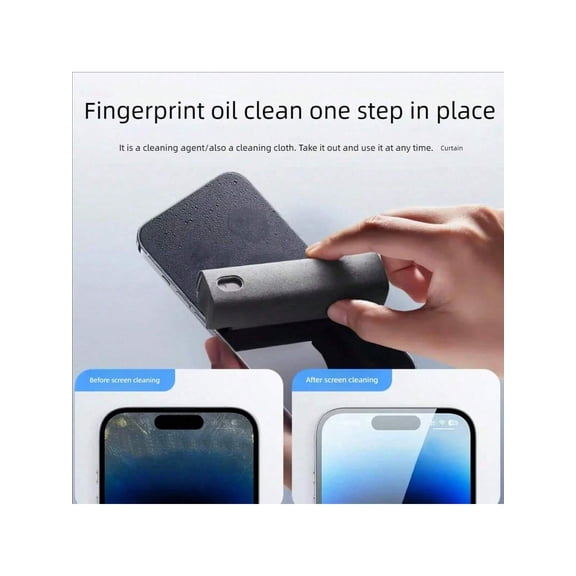 All-in-One Screen Cleaner Portable Kit - Display Cleaner for Car, Smartphone, Tablets, Laptop, TV, Monitor, LCD, Camera Grey