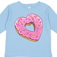 thumbnail image 4 of Inktastic Heart Shaped Donut with Pink Icing and Sprinkles Boys or Girls Long Sleeve Toddler T-Shirt, 4 of 5