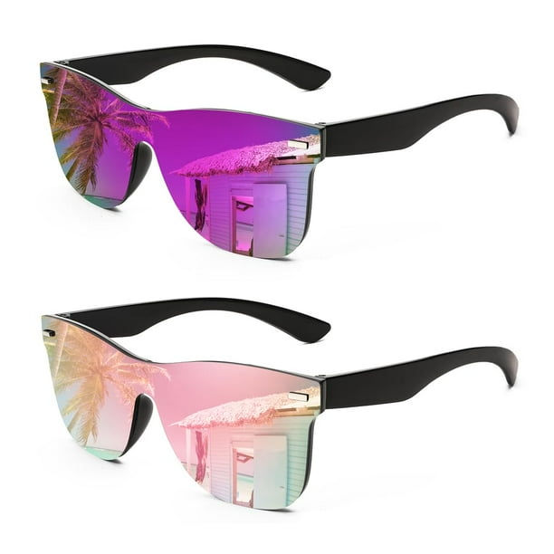 Gafas de Sol FEISEDY B4114 con Lentes Espejadas de Tendencia UV400 para Mujeres y Hombres