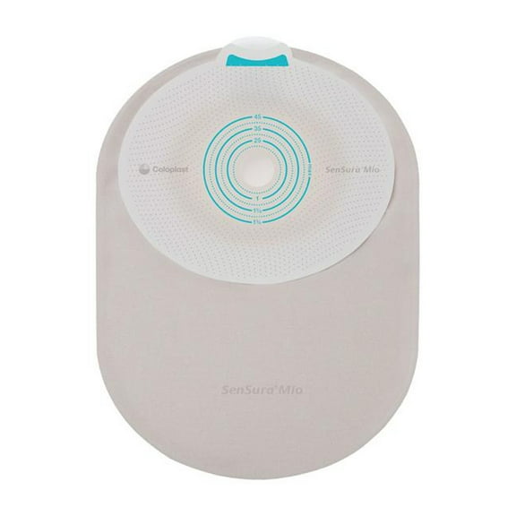 SenSura Mio Ostomy Pouch Closed End 5/8 to 1-3/4 Inch Stoma 8-1/4 Inch Length, Maxi 1pc System Opaque Gray 10881, 30 Ct