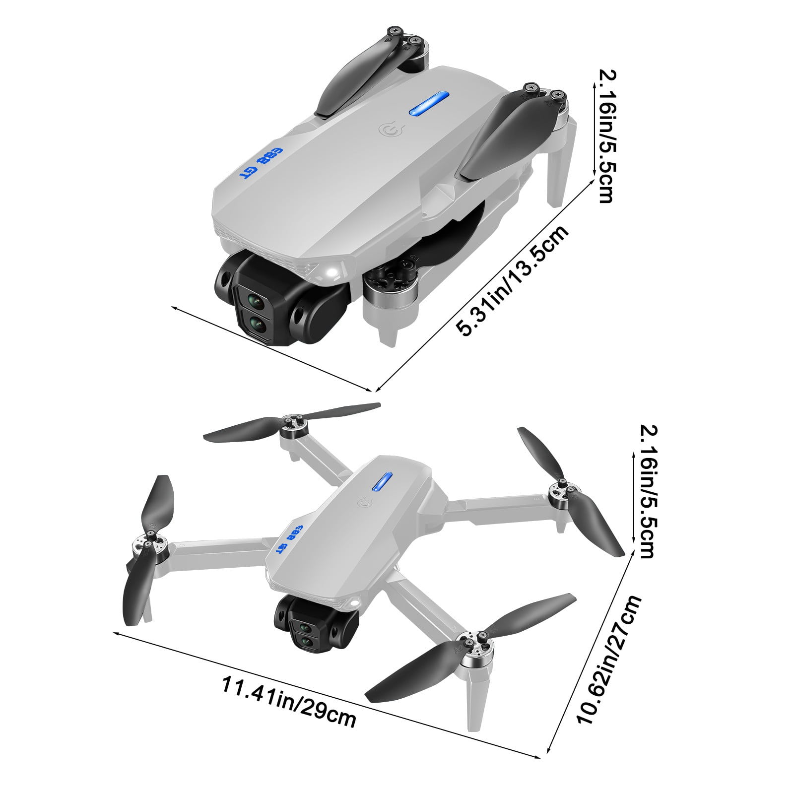 GPS Drone with 4.5 Inch Screen, GPS Drone with 4.5 Inch Screen, Brushless Motor 120°Ultra with Wide Angle Lens, Remote Control Toys Gifts