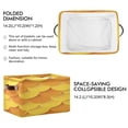thumbnail image 3 of Yellow and Orange Fish Scales Square Storage Bins with Handles Collapsible Containing Box 1 Pack, 3 of 9