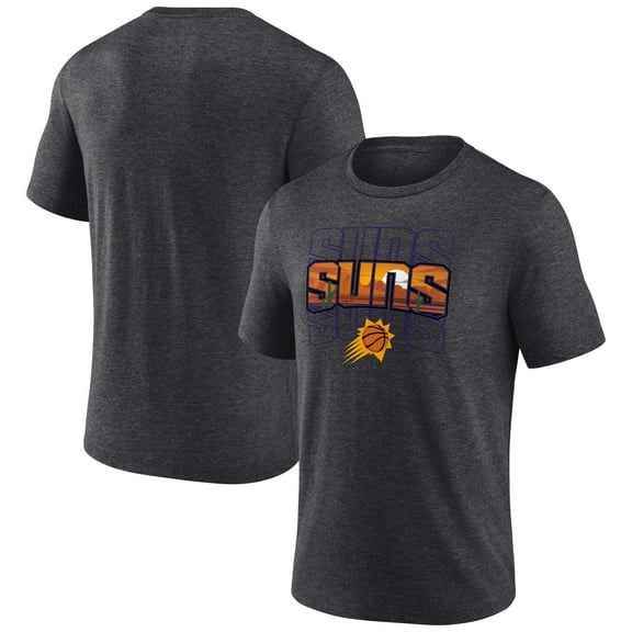 Men's Charcoal Phoenix Suns Announcer Tri-Blend T-Shirt