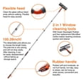 thumbnail image 6 of 103inch Window Squeegee Cleaner, YEERSWAG 2 in 1 Window Washing Kit with Extension Poles, Window Cleaner with Bendable Rotating Head, Microfiber Brush, Squeegee for Car Indoor Outdoor High Windows, 6 of 8