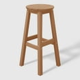 thumbnail image 3 of WestinTrends Malibu 29" HDPE Outdoor Patio Round Bar Stool Set of 3, Teak, 3 of 7
