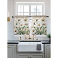 thumbnail image 2 of White Daisy Tier Curtains 36 Inch Length,Sheer Curtains for Bedroom Living Room Window Vintage Botanical Spring Floral Summer Rod Pocket Drapes Kitchen Curtains Small Half Window 27.5"x36" 2 Panels, 2 of 6