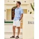 thumbnail image 3 of Camisa COOFANDY para hombre de manga corta casual azul claro, 3 of 5