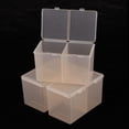 thumbnail image 4 of Organizador de 3 piezas para bolas de algodón y bastoncillos, contenedor transparente para discos de algodón naranja, 4 of 8