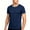 Navy, variant on Men's Solid Color Breathable Short Sleeve Round Neck Athletic Tee, Lightweight Polyester Sport Top for Gym Running Outdoor Casual Daily Wear Mens Fashion