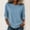 17-Sky Blue, variant on Women's Crew Neck 3/4 Sleeve T-Shirt, Loose Fit Casual Comfy Top, Soft Breathable Basic Tee for Daily Office Lounge Wear 15-Purple XXL