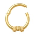 thumbnail image 3 of Anygolds 14K Real Solid Gold CZ V Hoop Nose Septum Cartilage Earring - 16G, 3 of 7