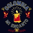 thumbnail image 2 of Women's Encanto Colombia Mi Encanto Candle  Graphic Tee Navy Blue X Large, 2 of 4