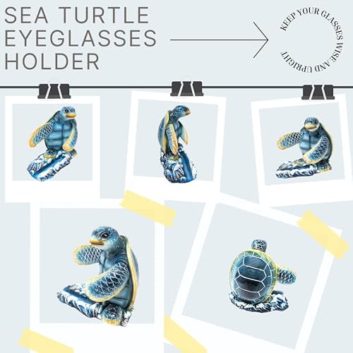 Handcrafted Sea Turtle Cell Phone Stand for Desk - Nautical Coastal Decor, Sturdy Resin Phone Stand, Beachy Marine Style - Symbol of Wisdom, Protection & Longevity, Universal Phone Compatibility