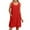 89# Red, variant on Women's Swimsuit Cover Up Spaghetti Strap Eyelet Bathing Suit Cover Ups Sleeveless Beach Cover Up Dress with Pockets Black S