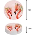 thumbnail image 1 of FMSHPON Pink Flamingo Set of 6 Round Coaster for Drinks, Absorbent Ceramic Stone Coasters Cup Mat with Cork Base for Home Kitchen Room Coffee Table Bar Decor, 1 of 5