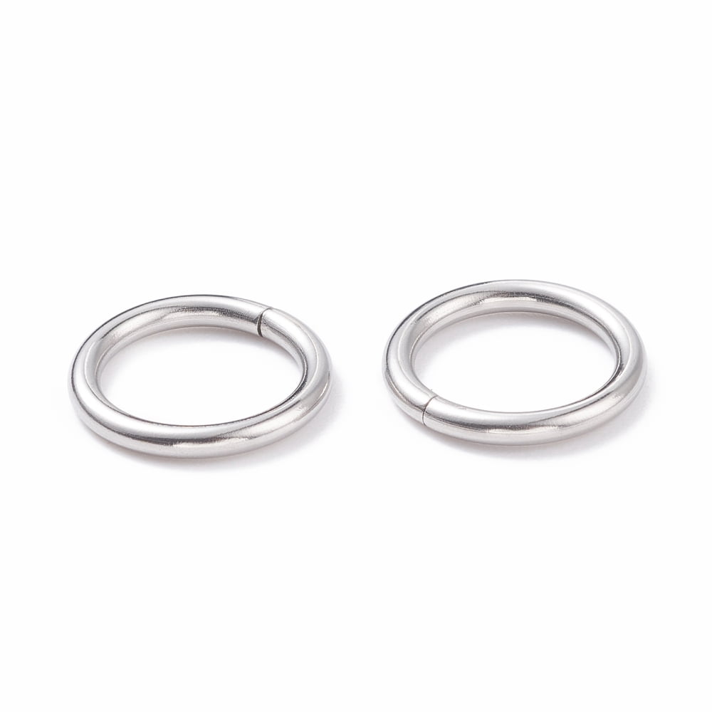 304 Stainless Steel Jump Rings Open Jump Rings Stainless Steel color 12 Gauge 16x2mm Inner Diameter: 12mm