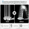 thumbnail image 6 of High Pressure 8-mode 5'' Handheld Shower Head with 5 ft Stainless Steel Hose and Adjustable Bracket, Built-in Power Wash to Clean Tub, Clean Corner,Tile & Pets, 6 of 7