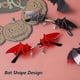 thumbnail image 3 of 2 Pcs Bat-shaped Rimless Sunglasses (Gray Golden Frame + Red Golden Frame), 3 of 4