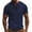 Navy, variant on Men's Casual Round Neck Button T-Shirt Henley Shirt Quick Dry Short Sleeve Men's Solid Color Breathable T-Shirt
