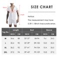 thumbnail image 5 of Men’s Cotton Henley Romper Long Sleeve Short Jumpsuit Adult Casual Lounge Shirt One Piece Button Down Pajamas Outfits White X-Large, 5 of 5