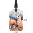 thumbnail image 6 of Square 2Pack PU Leather Alpaca Cruise Luggage Tag with Privacy Cover and Name ID Tag for Travel Handbags Backpacks Luggage Tags, 6 of 6