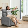 thumbnail image 2 of JIOABL Recliner Sofa, Adjustable Comfort Footrest for Living Room, Lounge, Bedroom, Gray, 2 of 8