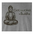 thumbnail image 2 of 9 Crowns Tees Men's Zen Get Woke Graphic Shirt (Woke Mens Htrgrey, Small), 2 of 4