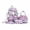 Purple, variant on HJYCHN Girls Backpack Strawberry Floral Print 4Pc Set Daypack with Multi Pockets Charm Back to School Supplies for Kids Backpack for Boys Pink