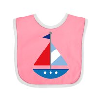 Inktastic Personalized Sailboat Boys or Girls Baby Bib