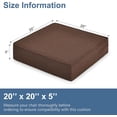 thumbnail image 3 of Gel Memory Foam Recliner Cushion for Elderly, Extra Large Seat Cushion, Dual-Layer Foam Chair Pad for Couch, Armchair, Wicker Chairs, Floor, 20 × 20 × 5in, Caramel, 3 of 7
