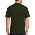thumbnail image 2 of Mens Heavyweight Rugged 100% Cotton Tee Shirt, 5XL Olive Green, 2 of 5