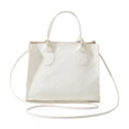 thumbnail image 2 of Gumesh Quilted Tote Crossbody Bag,White Faux Leather Handbag with Detachable Strap for Women, 2 of 6
