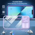 thumbnail image 5 of SaniMore Silde Camera Case for iPhone 13 Pro 6.1", Rugged PC & Soft TPU Crystal Clear [Not Yellowing Technology] Shockproof Protective Cover for iPhone 13 Pro Women Men, Purple, 5 of 7