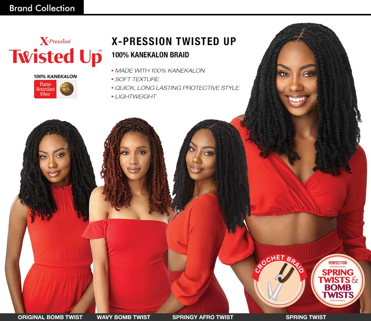 Outre Synthetic Crochet Braids - X PRESSION TWISTED UP SPRINGY