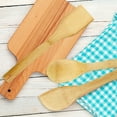 thumbnail image 4 of Tableware Wooden Cooking Utensils Set for Kitchen 6-Piece Large 115 Inch Spoon Fork Turner Organic Natural Finish, 4 of 7